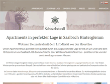 Tablet Screenshot of apartments-saalbach.com